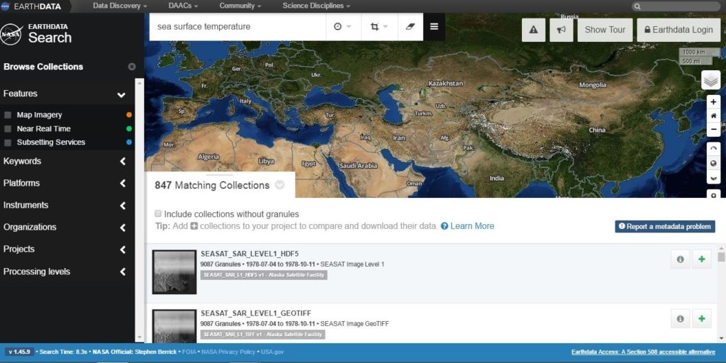 Free Remote Sensing Data - NASA Earth Data