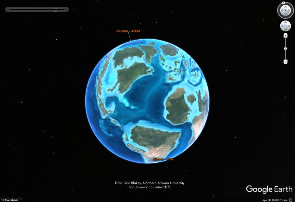 Geological history of Earth in Google Earth