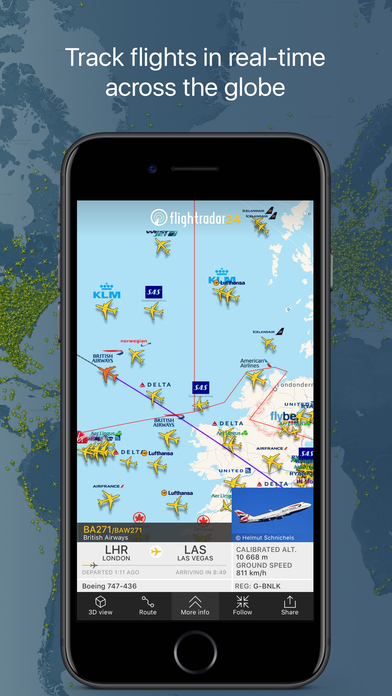 Real-time Flight Path Tracking app