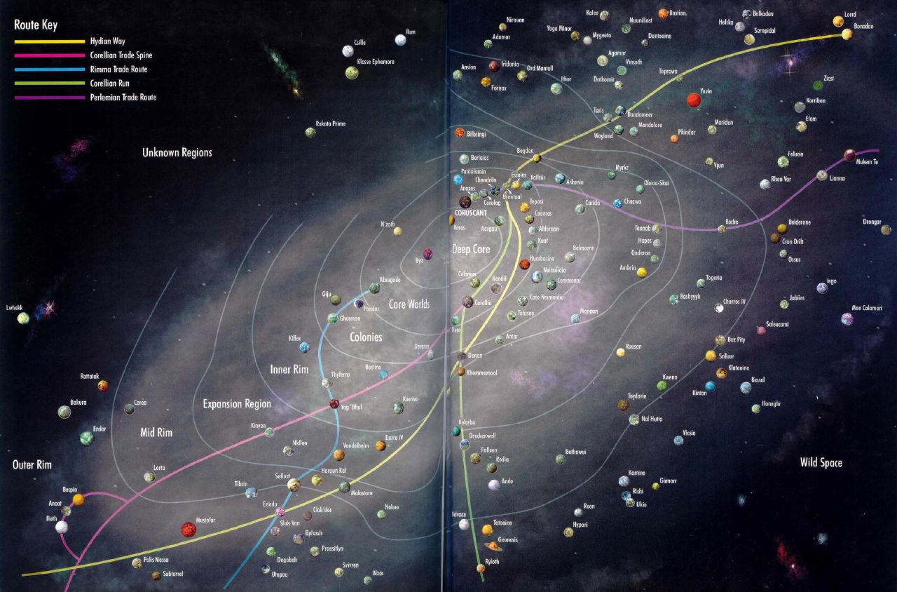 Galaxy Map 2005 The Star Wars New Essential Guide to Chronology