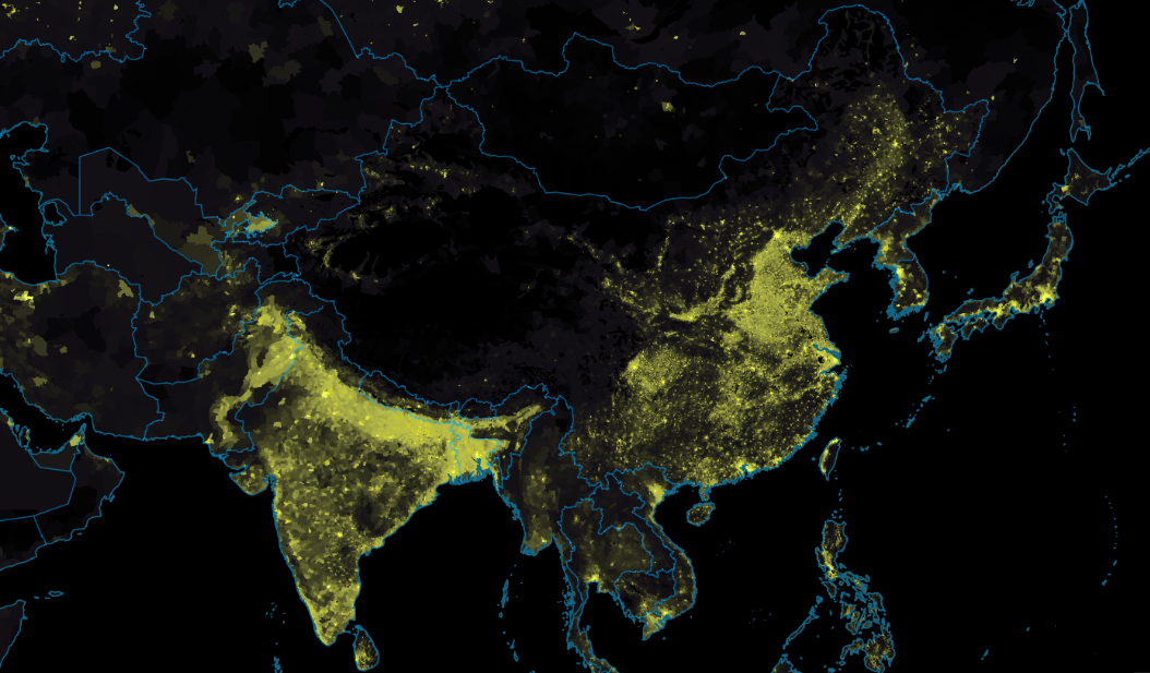 Check Out This Awesome Global Population Density Heatmap Geoawesomeness