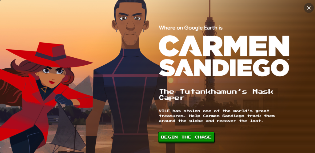 Google Earth Carmen Sandiego game