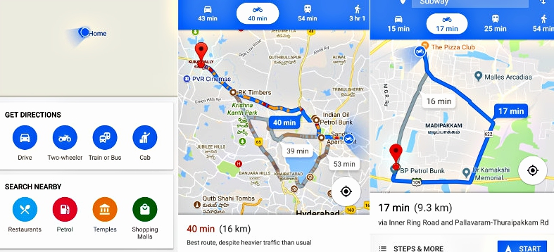 Google sales maps motorcycle