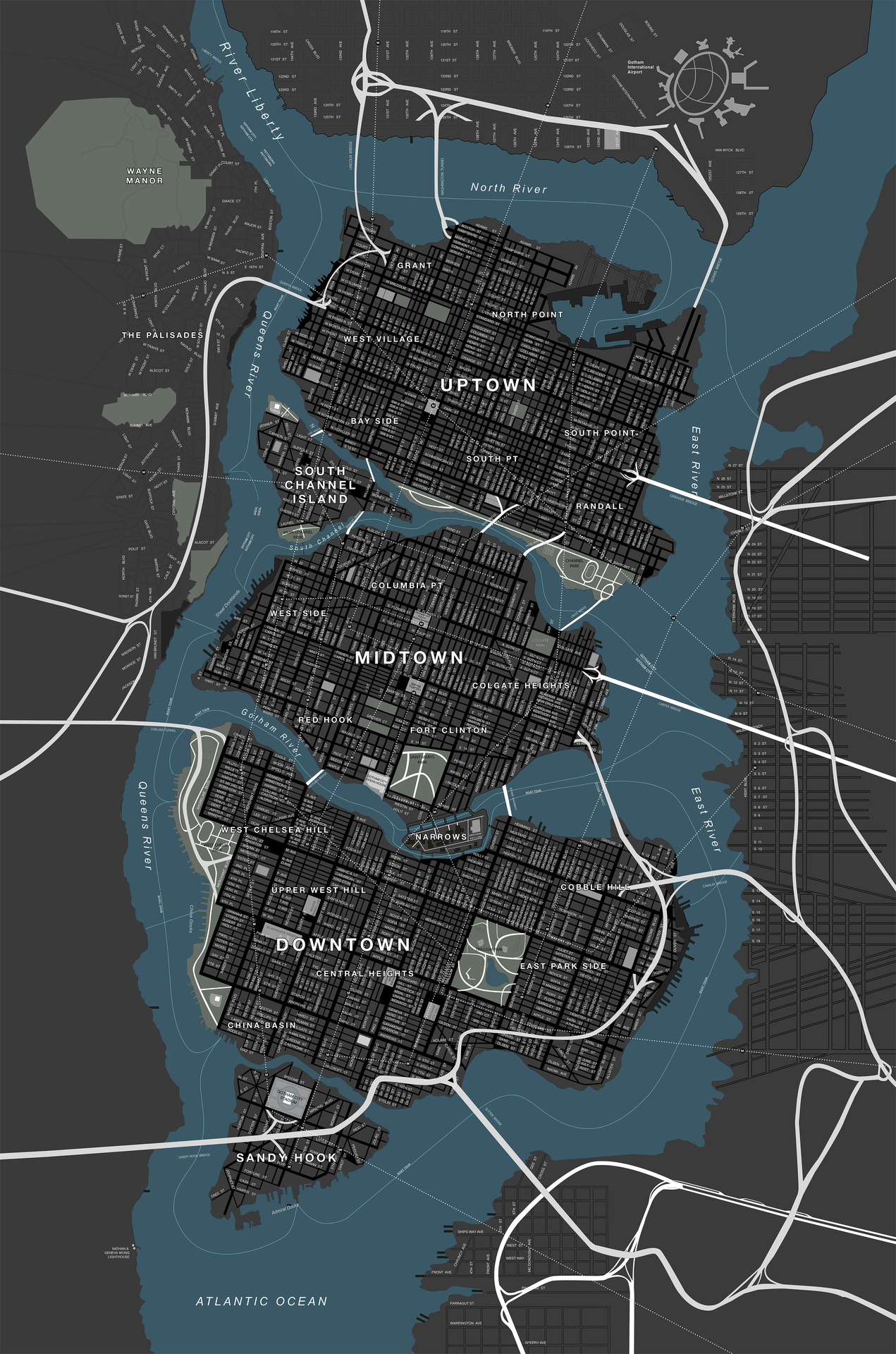 Gotham City Map 