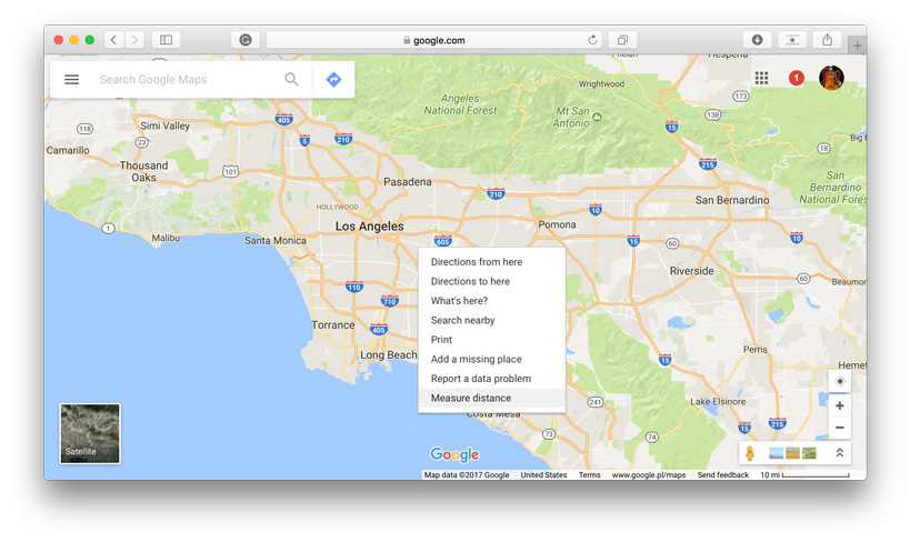 distance map