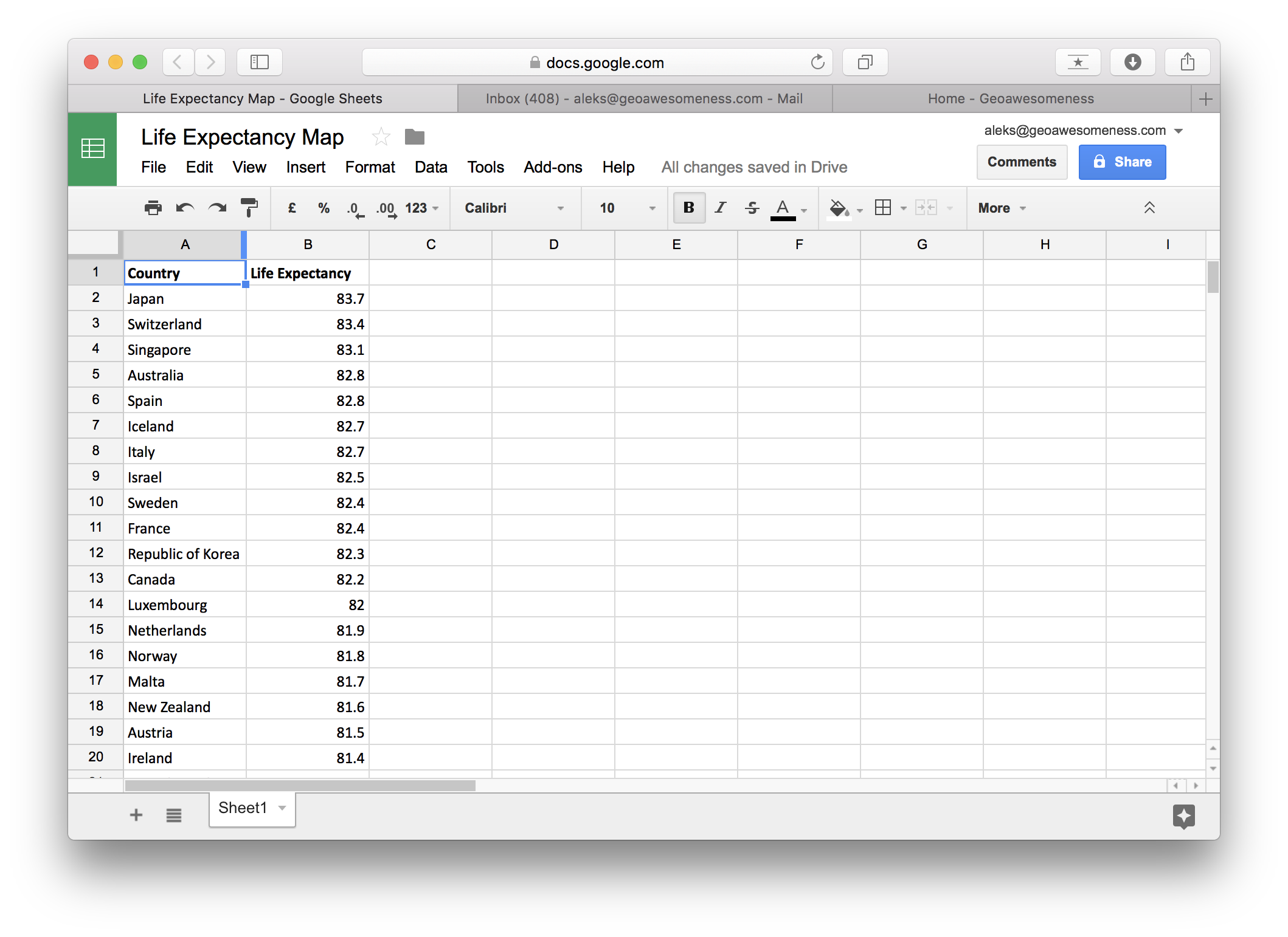 How to create live-updating visualizations using Google Sheets