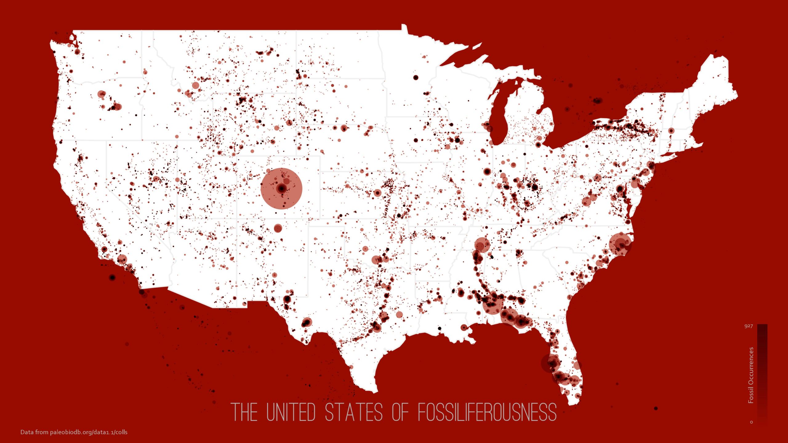 Map Of Fossils Geoawesomeness