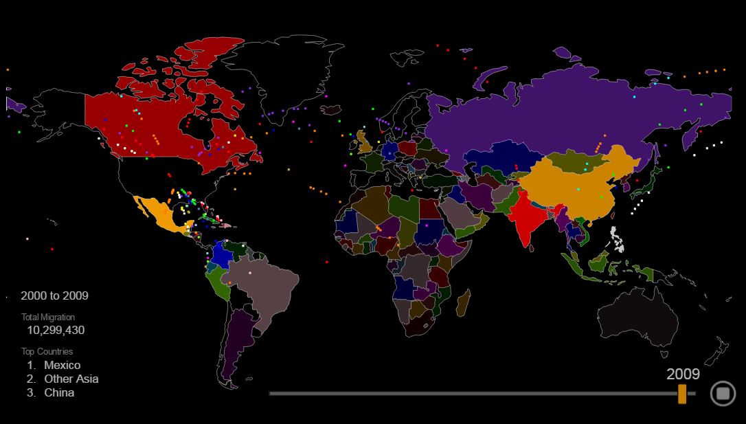 Map of immigrants Geoawesomeness