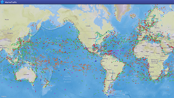 Ship Traffic Density Map Monitoring Global Ship Traffic - Geoawesomeness