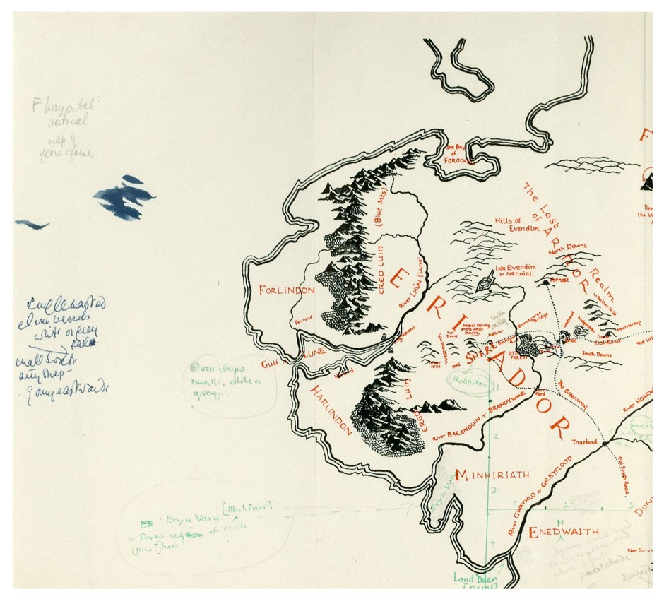 Top left corner of the map. (Blackwell’s Rare Books)