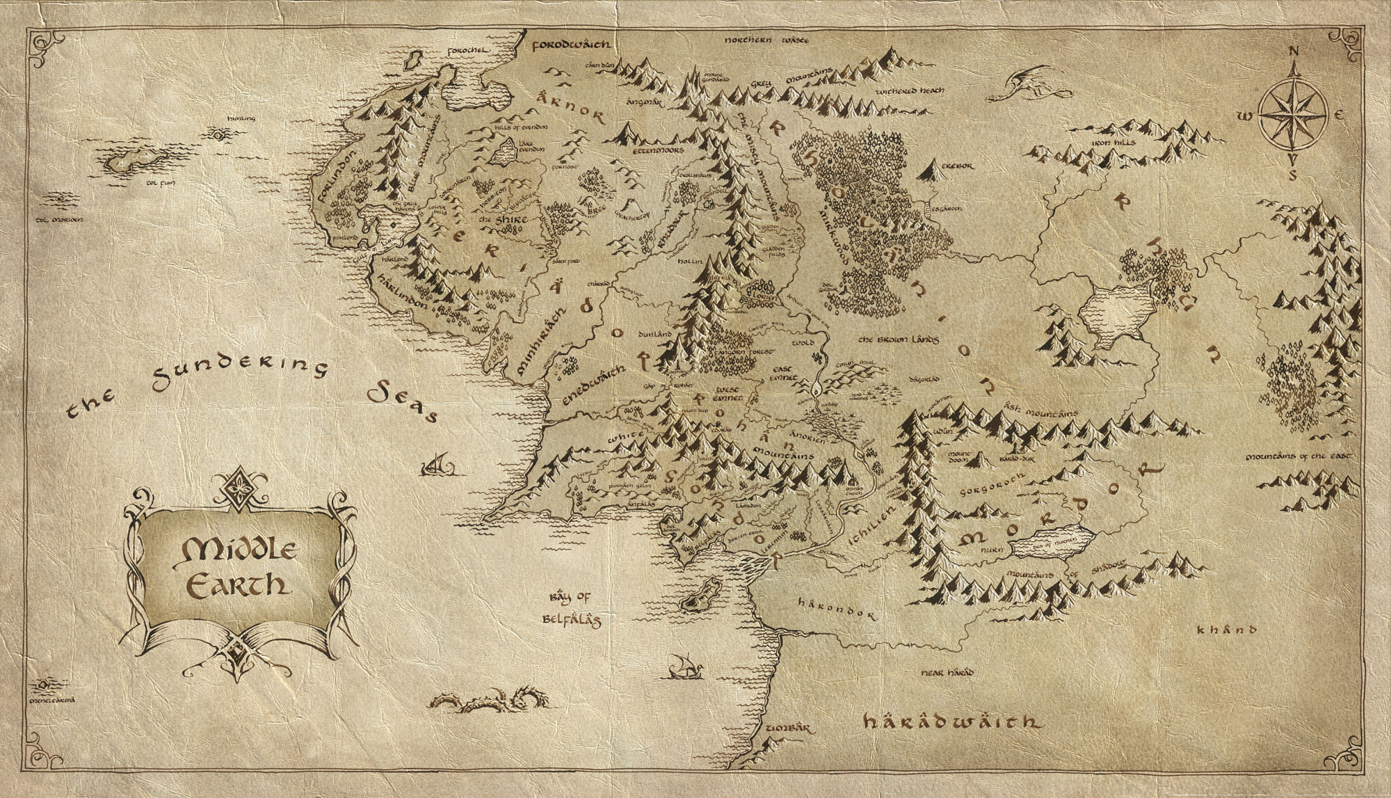 Top 10 maps - middle-earth-map-geoawesomeness