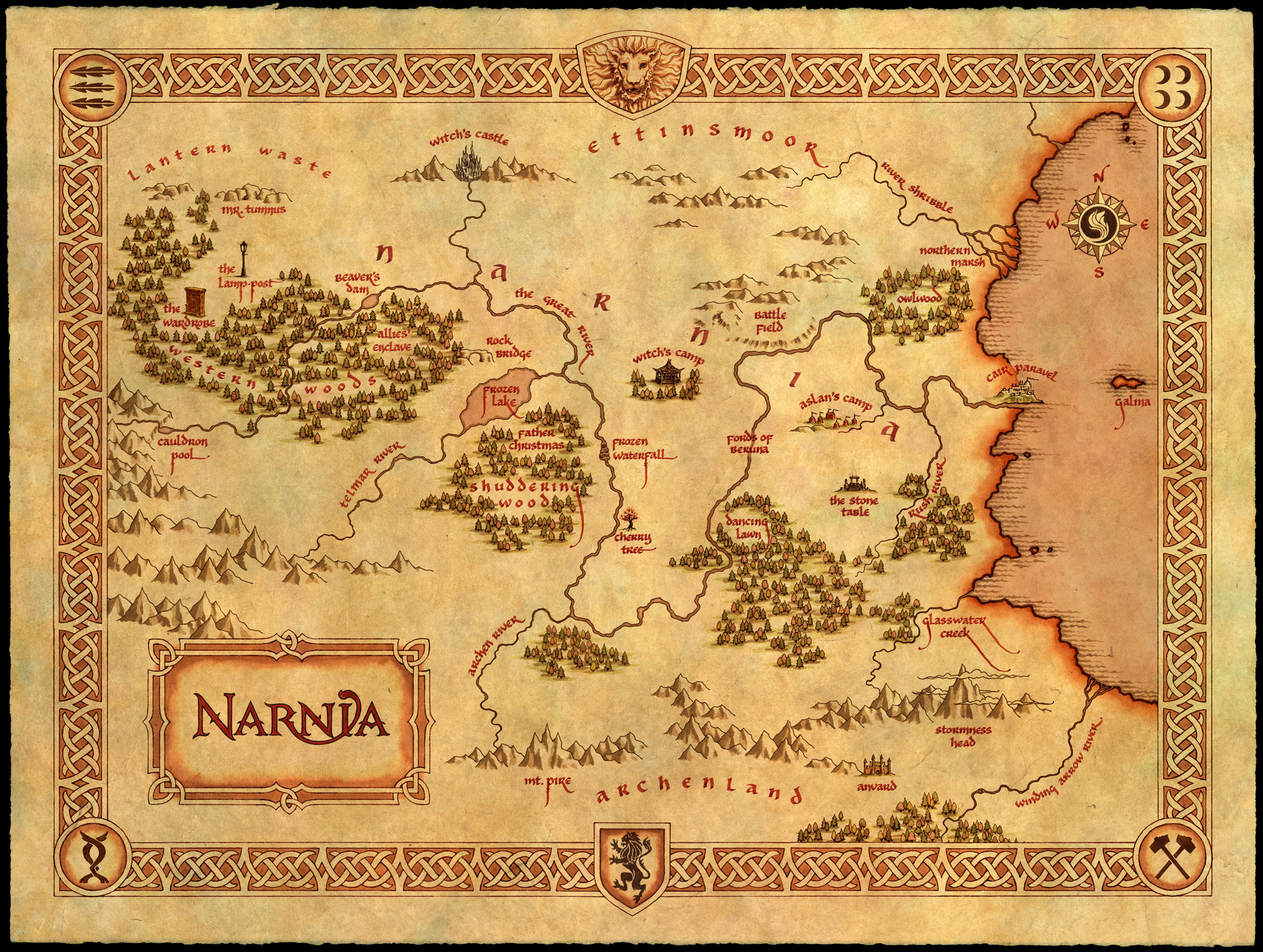 fictional book maps