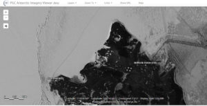 The Polar Geospatial Center Imagery Viewer allows scientists and others with federal funding or affiliations to create maps from a high-resolution satellite mosaic of Antarctica. Pictured here is Ross Island, home to McMurdo Station and Scott Base. Photo Credit: PGC Antarctic Imagery Viewer