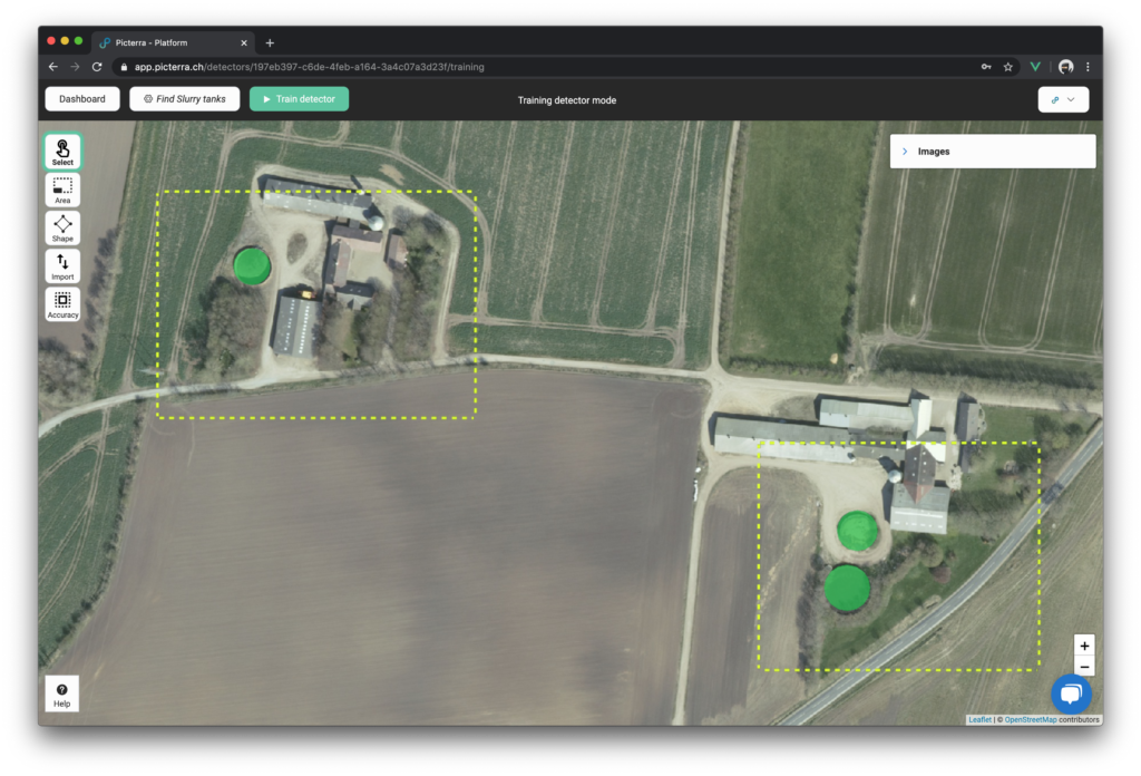 Process of using AI on satellite data