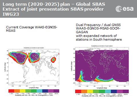 Planned SBAS Coverage. Image Courtesy: ESA