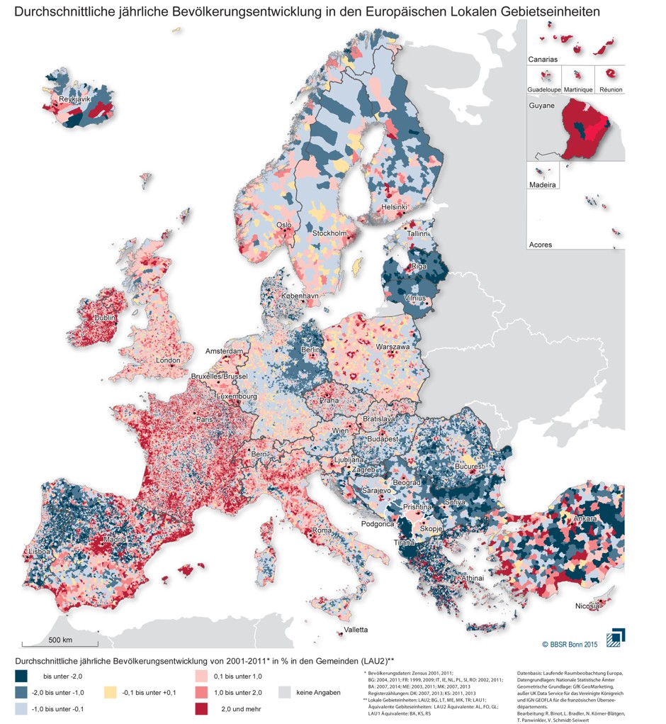 Population map Europe - Geoawesomeness