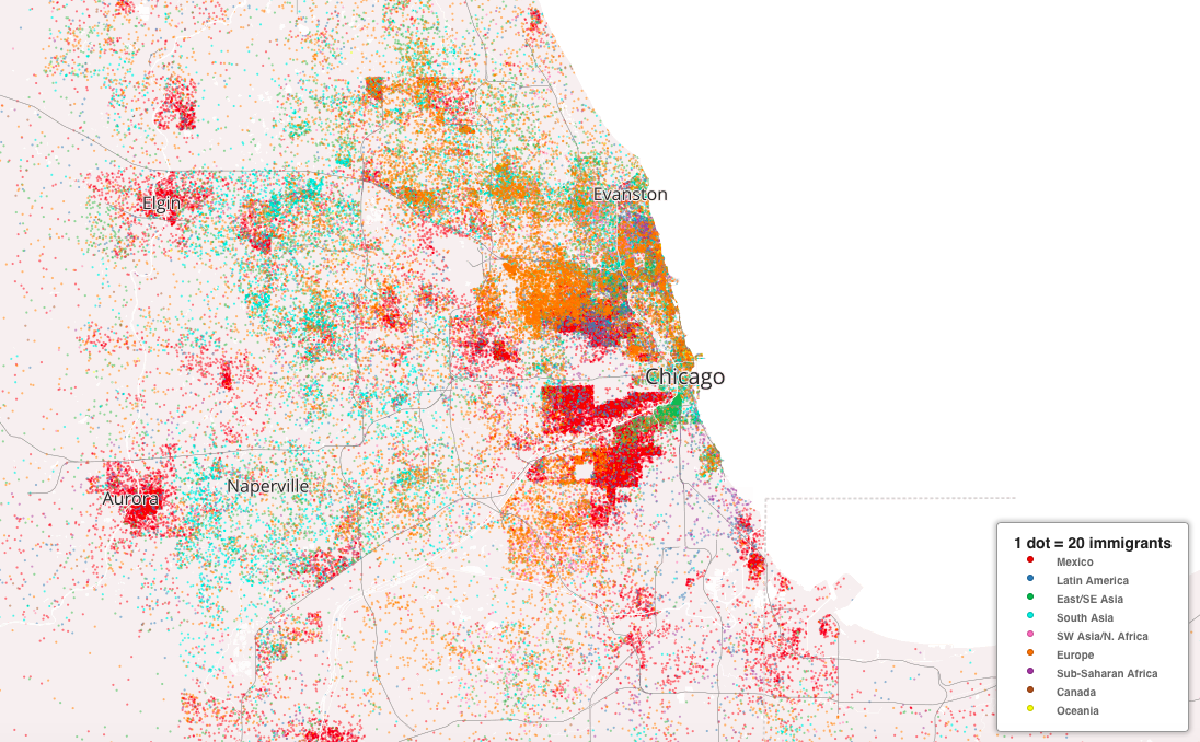 Chicago Dot Map Immigrants