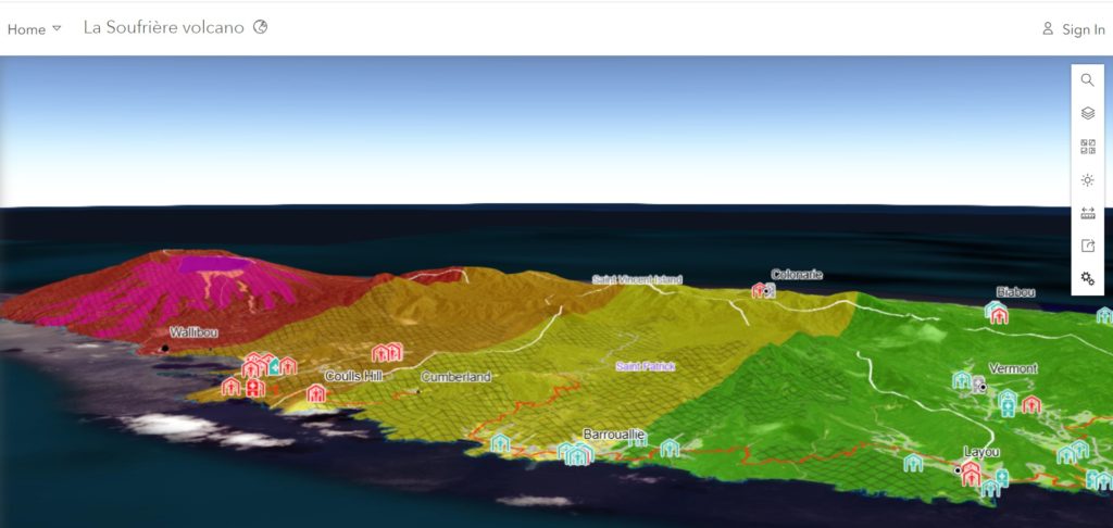 3D web map shows the observed volcanic events from remote imagery