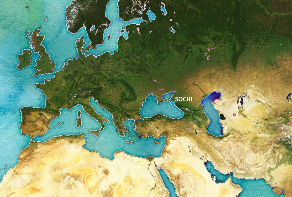 Sochi on map