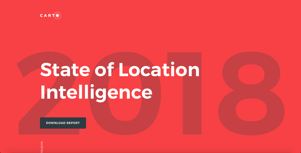 "State of Location Intelligence 2018" - report by Carto