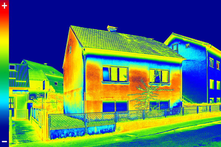 Thermal Imaging of a House without Insulation