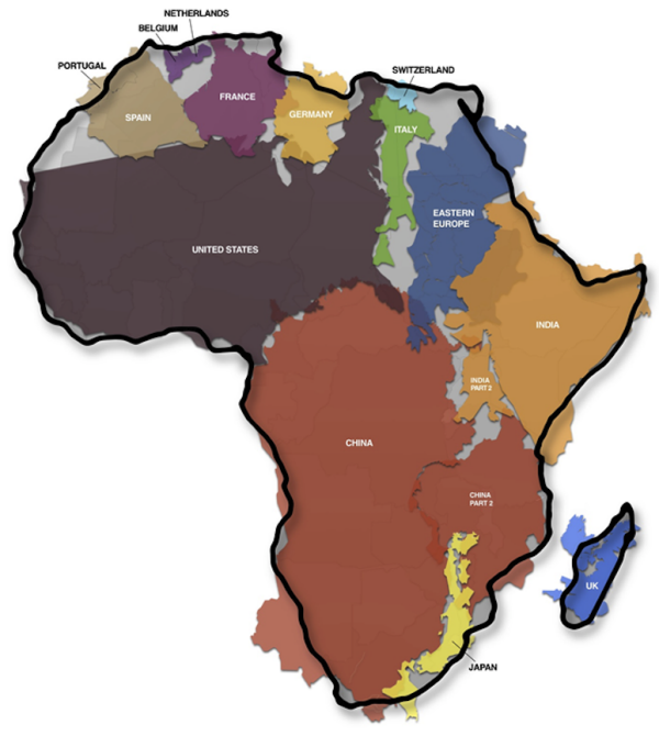 true-size-od-africa