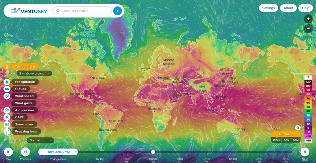 VentuSky Weather Map Geoawesomeness