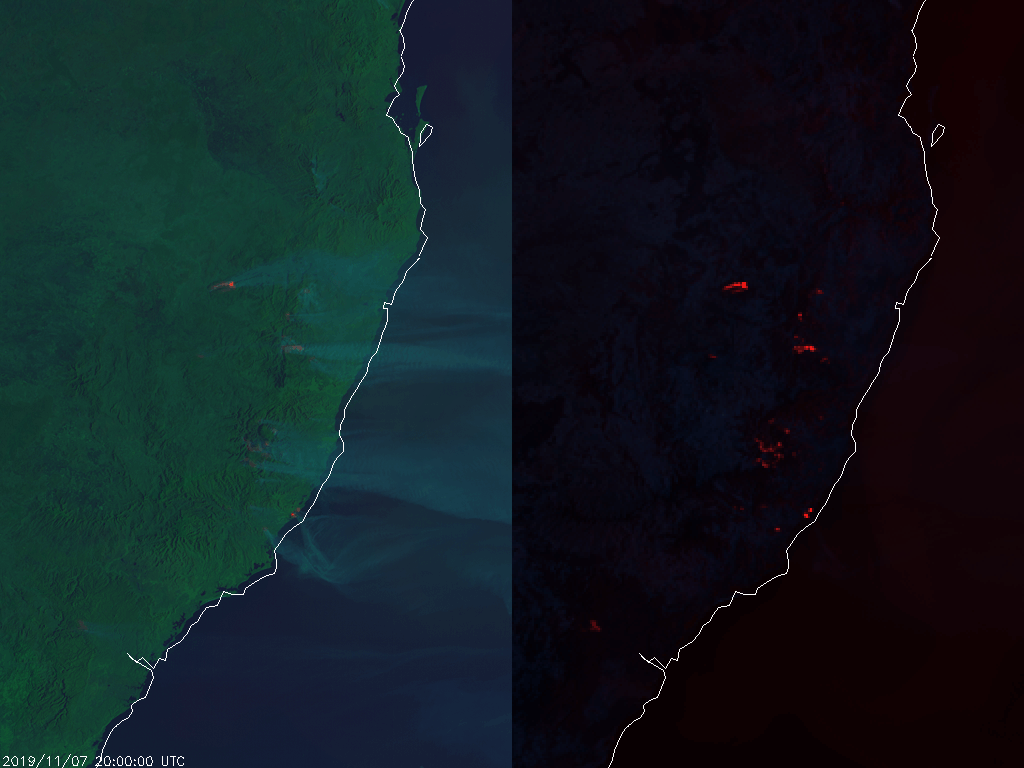 Australia's bushfires - remote sensing imagery