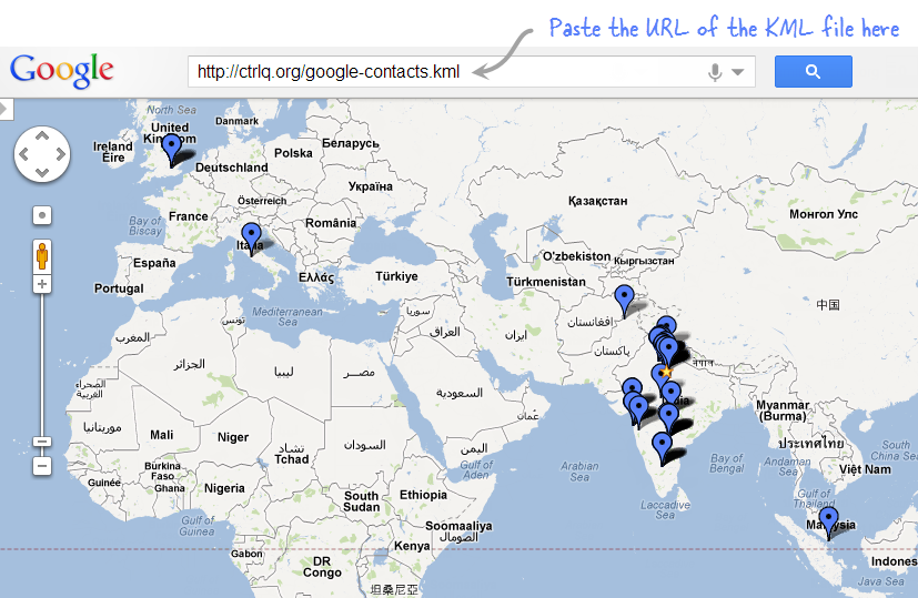 Google Map Contacts 