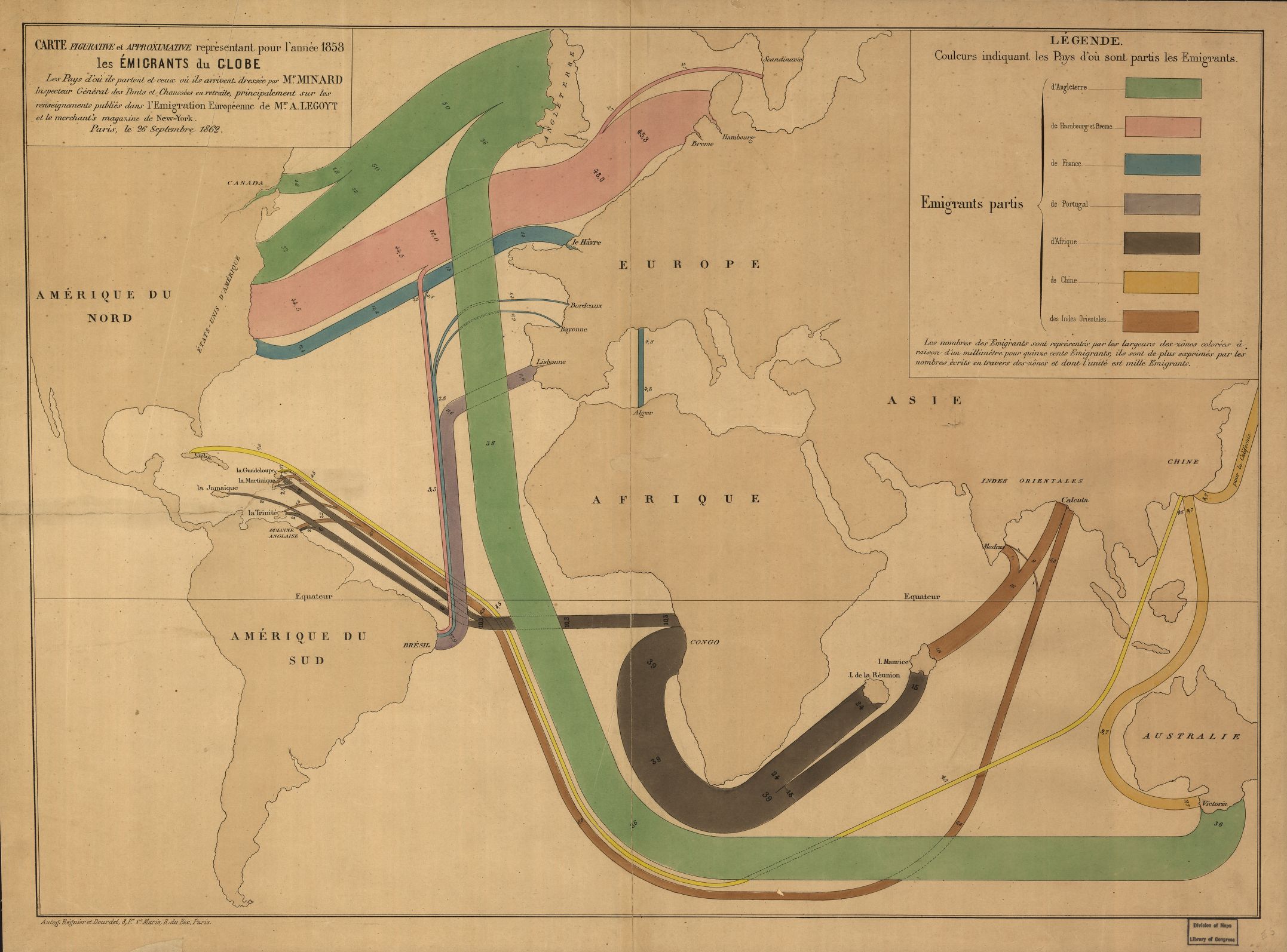 Migration Map 1858 - Geoawesomeness