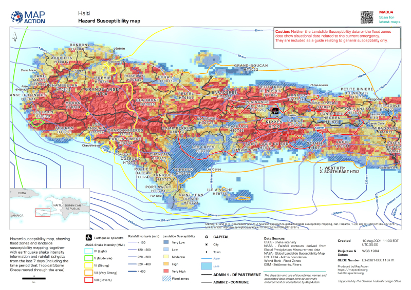 haiti earthquake world map