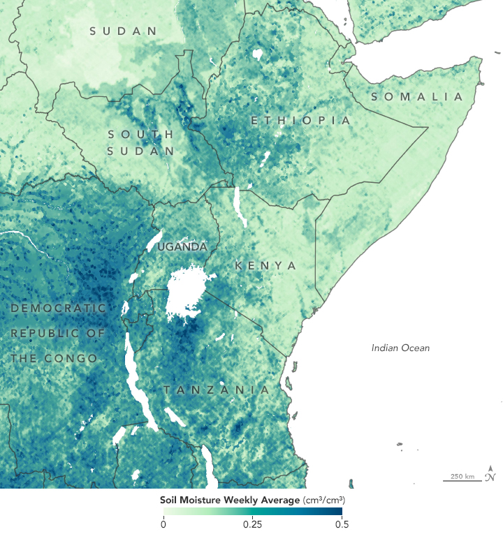 locust crisis plague Africa satellite